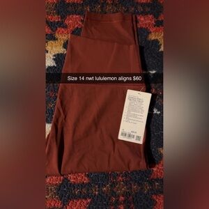 lululemon size 14 crop aligns